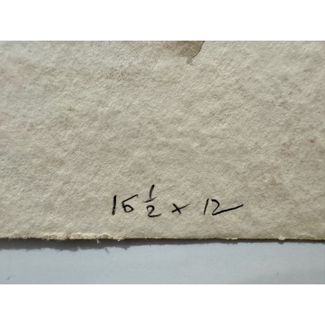 1940s Henry Emil Salloch Original Watercolor on Paper Coastal Landscape, 1948. For Sale - Image 5 of 8