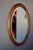 Vintage Oval Dressing Table Mirror in Beveled Oak and Chrome Finish, 1960s For Sale - Image 6 of 10