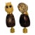 1970s Carved Owl Figurines Lamp Finials - a Pair For Sale