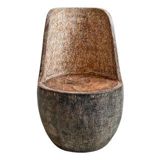 Vintage Wash Organic Modern Coconut Palm Chair For Sale