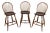 Set of 3 Dr Dimes Windsor Style Bar or Counter Chairs For Sale