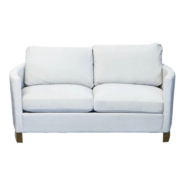 Coaster Corliss Modern Loveseat With Gold Metal Base For Sale