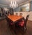 Chinoiserie Vintage Asian-Inspired Burl Wood Dining Table & 6 Chairs Set For Sale - Image 3 of 8