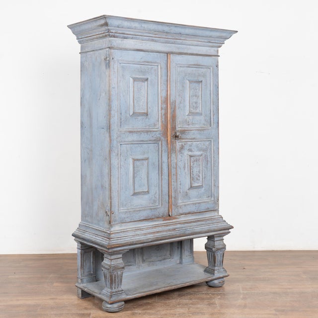 Early 19th Century Swedish Blue Painted 18 Drawer Cabinet For Sale - Image 4 of 9