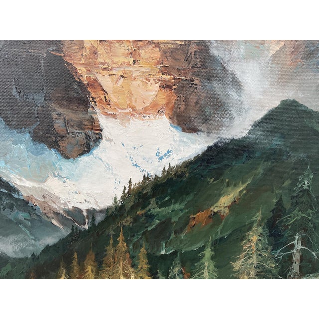 Arno Lemke, The Tre Cime Di Lavaredo, 1950s, Oil on Canvas For Sale - Image 9 of 14