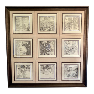 Monumental Framed Map of Rome — Grand Tour Style Architectural Wall Art