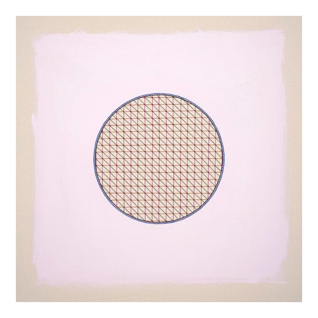 Pastel Lavender-Pink Abstract Minimal Circle Art Print by Emily Keating Snyder | 20 X 20 Unframed Print For Sale