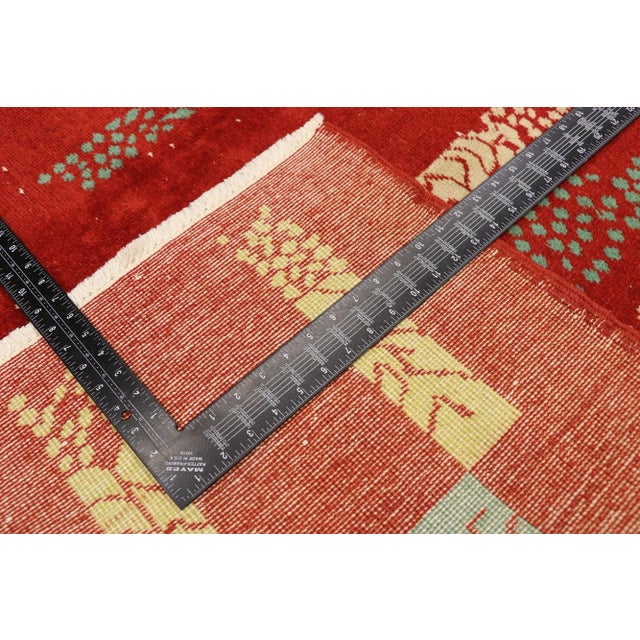 Red Zeki Muren Vintage Turkish Sivas Rug - 05'02 X 08'01 For Sale - Image 8 of 12