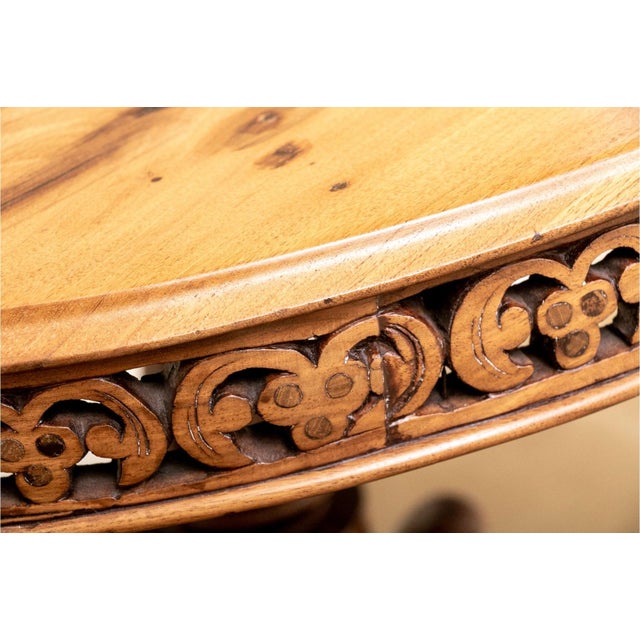 Antique Carved Center Hall Drum Table For Sale In New York - Image 6 of 11