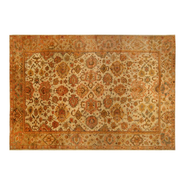 Oversized Antique Turkish Oushak Rug For Sale