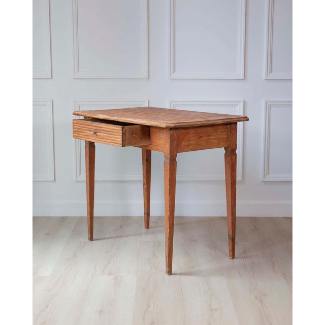 19th Century Mid-19th Century Swedish Pine One-Drawer Side Table For Sale - Image 5 of 8