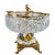 Baroque Regency Crystal & Gilded Metal Pedestal Ashtray – Cherub & Porcelain Flowers For Sale - Image 4 of 12