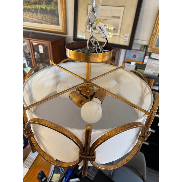 Golden Rings Semi-Flush Mount For Sale - Image 4 of 12
