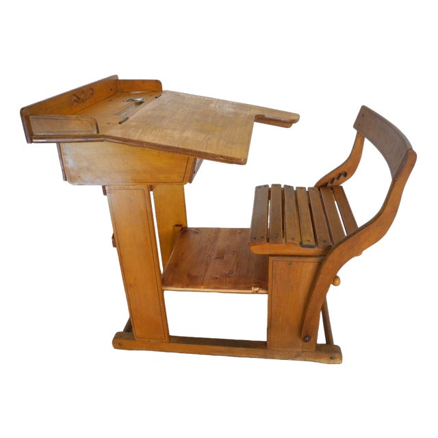 Art Nouveau School Desk, 1890s For Sale