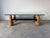 1980s Italian Postmodern Sculptural Turned Wood & Glass Two-Tier Rectangular Coffee Table For Sale - Image 14 of 17