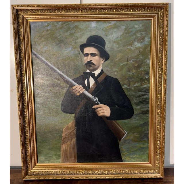 English School, The Hunter, 1800s, Oil on Canvas For Sale - Image 9 of 9