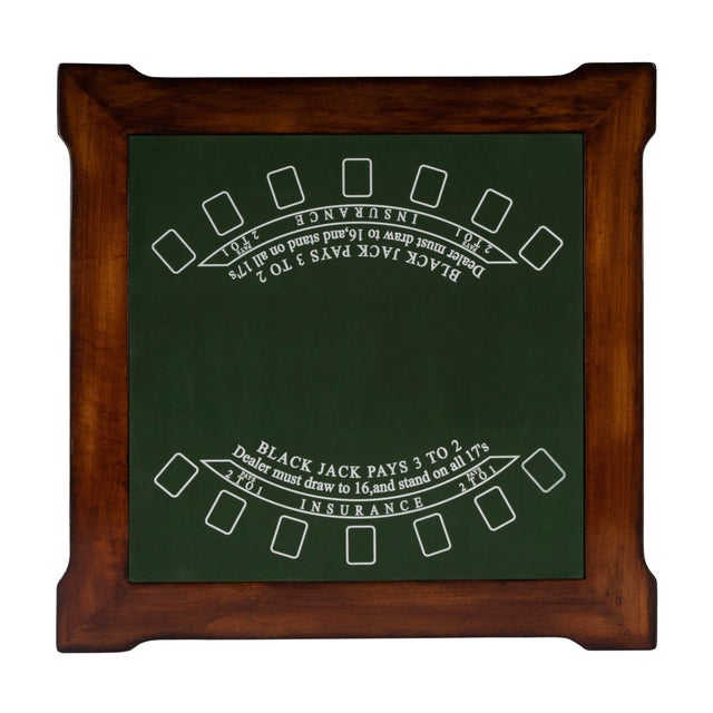 Spritely Home Accent Furniture Vincent Multi-Game Card Table, Medium Brown For Sale - Image 4 of 6