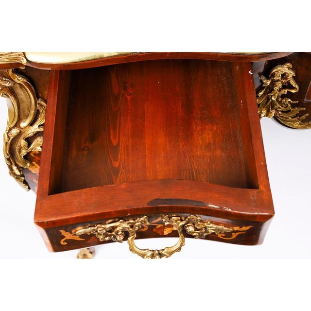 Vintage French Ormolu Mounted Marquetry Desk, 20th Century For Sale - Image 15 of 18