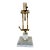 Mid Century Marble & Brass Adjustable Lamp For Sale