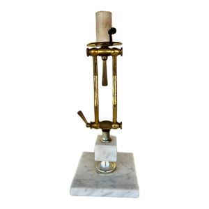 Mid Century Marble & Brass Adjustable Lamp