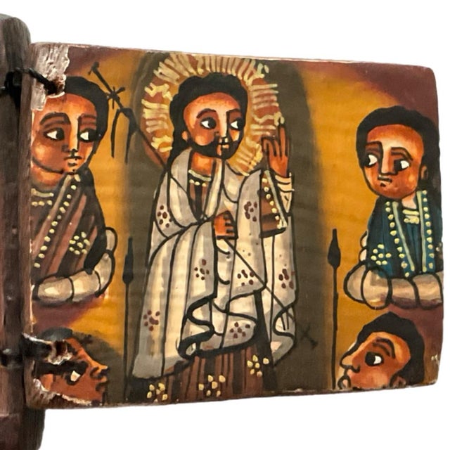 Ethiopian Orthodox Wood Hand Cross - Icons From the Life of Christ For Sale - Image 10 of 11