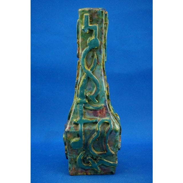 Vintage Sculptural Vase in Stoneware by Roger Guerin, 1960s For Sale - Image 10 of 18