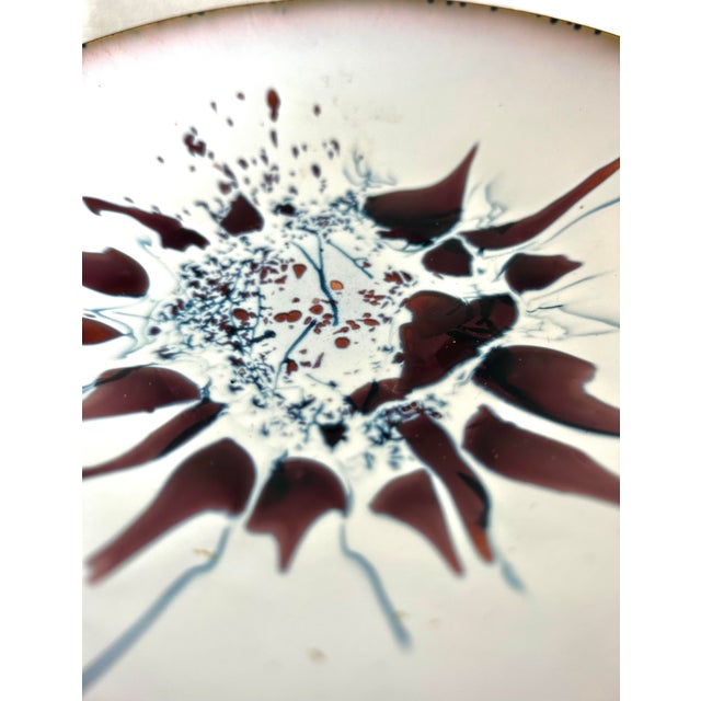Metal Mid 20th Century Gump’s San Francisco Signed Edwards Star Copper and Enamel Plates- Set of 4 For Sale - Image 7 of 10