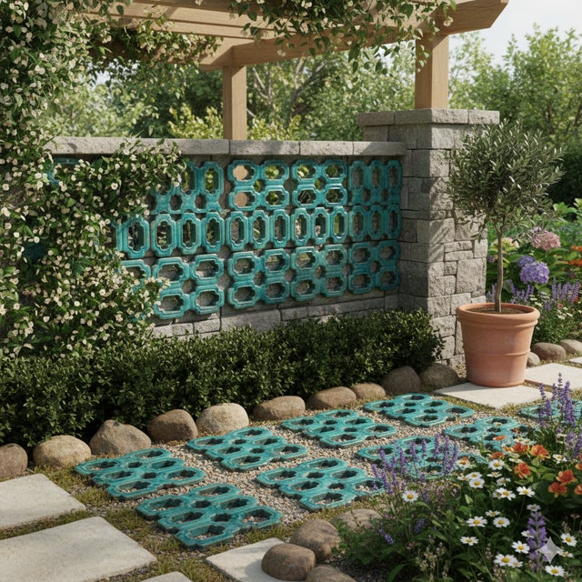 Turquoise Chinese Rectangular Open Turquoise Mix Glaze Wall Floor Clay Tile For Sale - Image 8 of 11