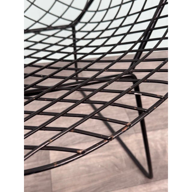 Black Metal Armchair in the style of Harry Bertoia for Knoll Inc. / Knoll International, 1970s For Sale - Image 16 of 18