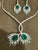Gia Certified 20ct Zambian Emerald & 15ct Diamond Necklace Earring Suite 18kwg For Sale In New York - Image 6 of 8