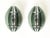 Wonderful and unique pair of mid-century wall sconces in beautiful green crystal glass and chrome-plated metal. These...