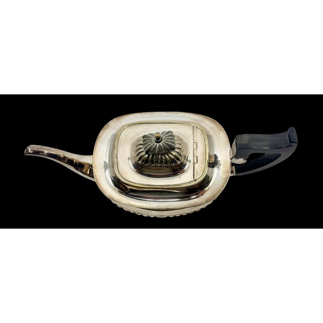 Metal Antique William Adam’s Sheffield Silver Plated Five-Piece Coffee & Tea Service For Sale - Image 7 of 16