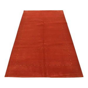 Gabbeh 6’2” X 9’8” Red Wool Contemporary Hand-Knotted Area Rug