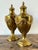 Hollywood Regency Vintage Swag Brass Lidded Urns - A Pair For Sale - Image 3 of 12