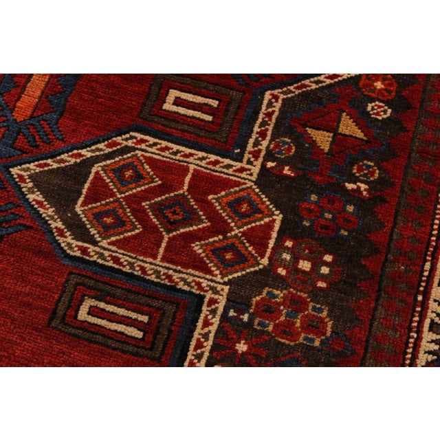 1990s Antique Baku Vintage Wool Rug - 4'2'' X 6'7'' For Sale - Image 4 of 9