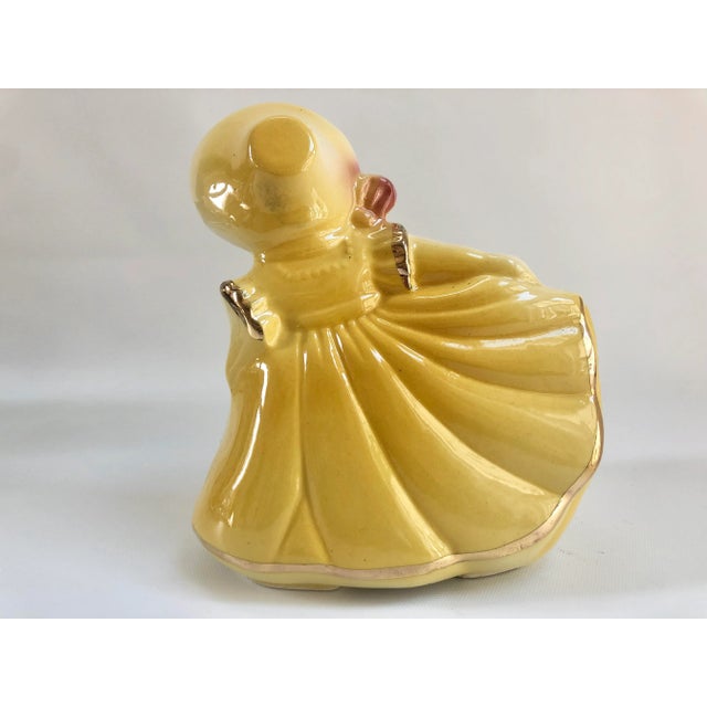 1950s 24k Gold Girl Vase Planter For Sale - Image 4 of 8