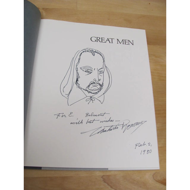 Impressionist 1979 "Great Men" by Umberto Romano 1st Printing Signed by the Artist With Drawing Art Book For Sale - Image 3 of 12
