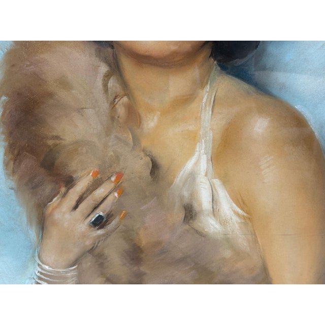 1938 Society Portrait of a Lady by Jean Albert Grand Cateret For Sale - Image 16 of 18