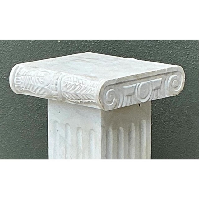 Mid 20th Century Vintage Ionic Style Marble Pedestal For Sale - Image 5 of 12