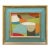 Contemporary Abstract Oil Painting in Vintage Blue Painted Frame by Suzanne Nicoll For Sale