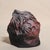 Handmade Figurative Ceramic Surreal Veiled Detailed Face Bust Sculpture in Charcoal and & Mauve Glaze For Sale - Image 15 of 17