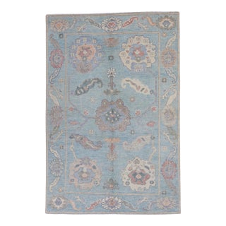 Turkish Oushak Rug 3'9" x 5'7" For Sale