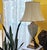 Vintage Crackle Glaze Ceramic Table Lamp on Antiqued Brass Base, Transitional Style For Sale - Image 15 of 18