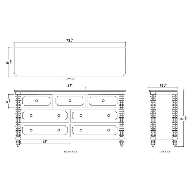 Spool-Turned Light Wood Dresser For Sale - Image 11 of 11