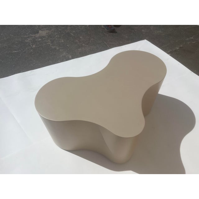 Taupe Freeform Coffee Table, Wood, Taupe For Sale - Image 8 of 12