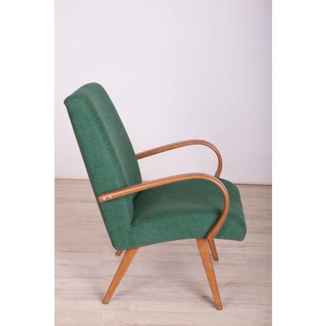 Forest Green Set of Model 53 Armchairs by Jaroslav Smidek for TON, 1960s For Sale - Image 8 of 15
