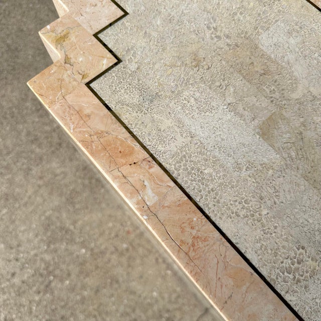 Maitland-Smith Tessellated Marble Stone Pedestal For Sale - Image 10 of 12