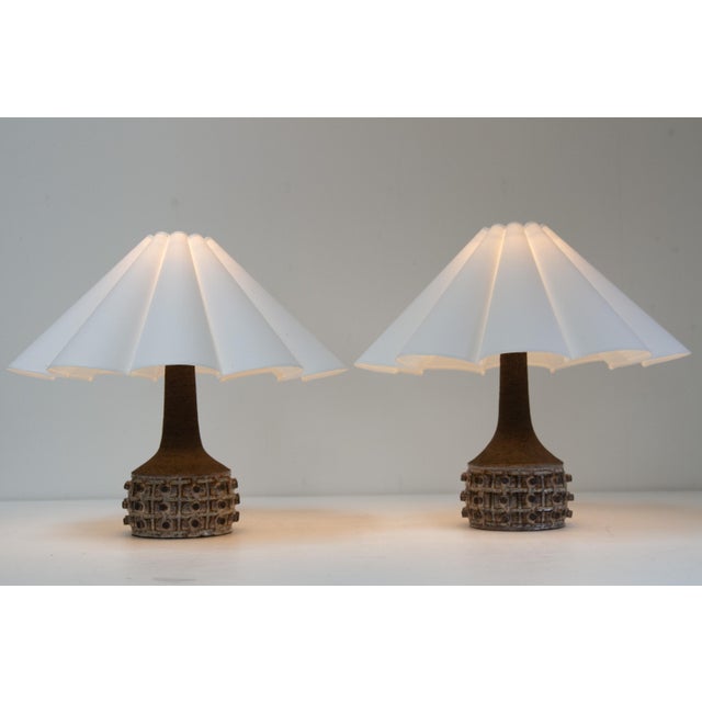 Danish Modern Ceramic Table Lamps by Jette Hellerøe for Axella, 1960s, Set of 2 For Sale - Image 15 of 18