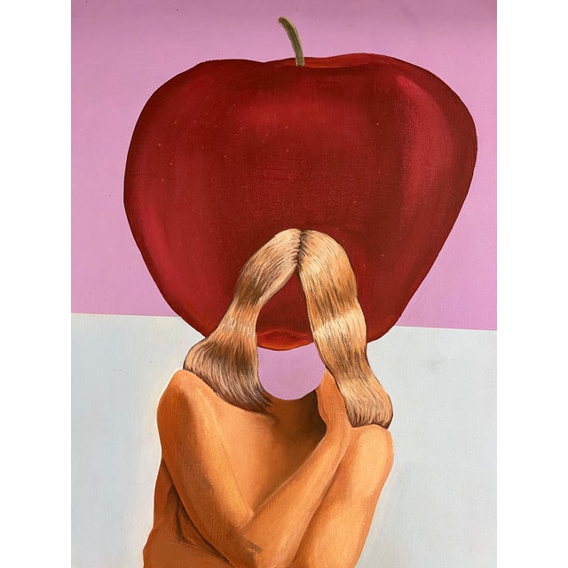 Surrealism 1970s "Susan #7" Surrealist Figurative Female Painting For Sale - Image 3 of 10