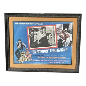 Vintage Burt Reynolds Mexican Movie Poster, Sam Whiskey, "Un Hombre Temerario"